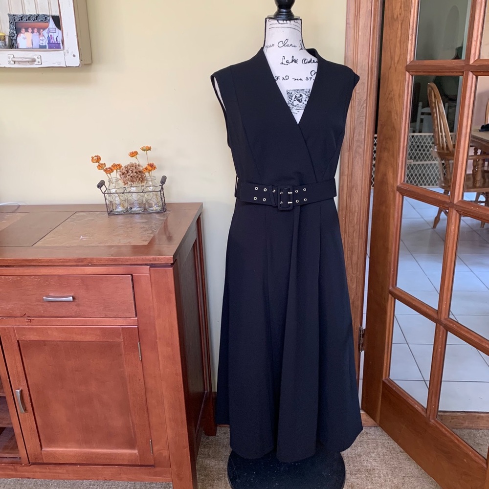 Calvin Klein Black Dress with Belt